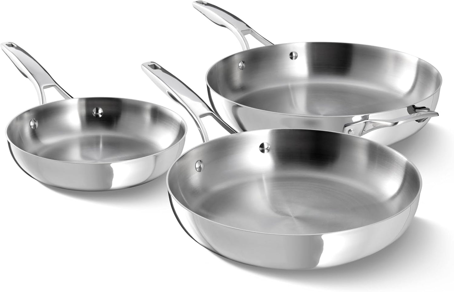 Set 3 Pzas Utensilios Acero Inox 5 Capas Turbo Heat Tech