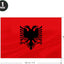Bandera Albania 3x5ft poliéster ojales latón resistente