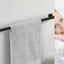 Toallero cuadrado acero inox 304 negro mate 32" 2 Uds