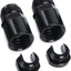 Adaptador riel combustible SAE 3/8 aluminio negro 2 Pzas
