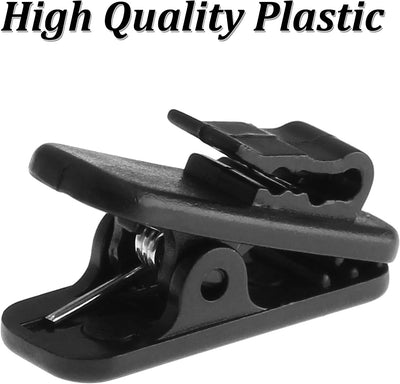 24 Clips Cable Auriculares Negro