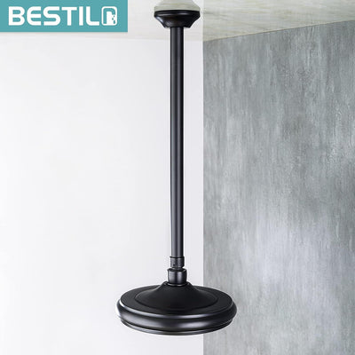 Brazo ducha lluvia techo 16pulg negro mate