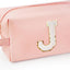 Bolsa maquillaje personalizada con inicial y cremallera