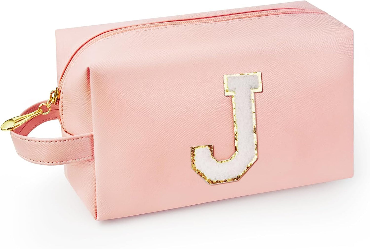 Bolsa maquillaje personalizada con inicial y cremallera