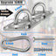2 Ganchos Acero Inox 304 1700lb para Hamaca Pared