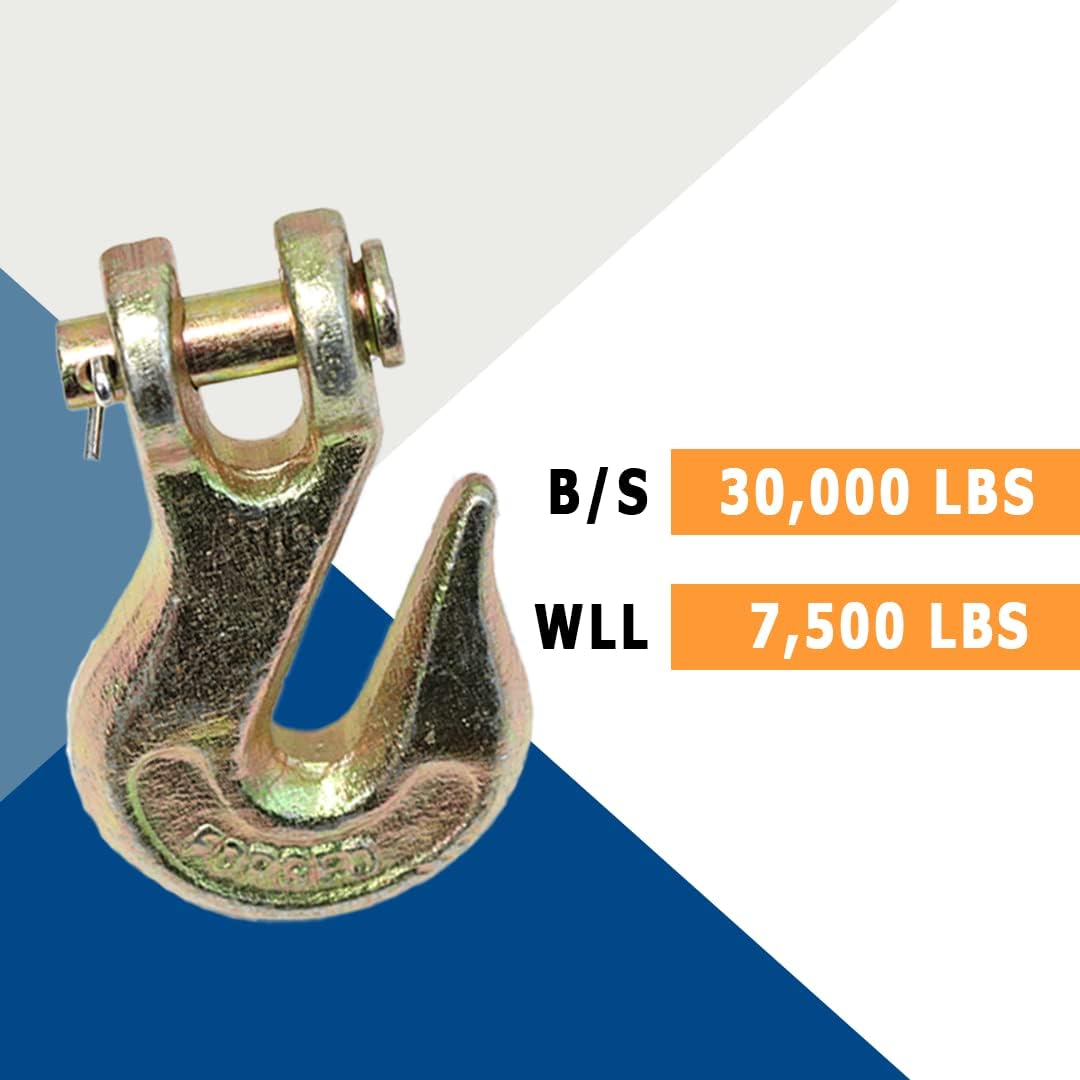 Ganchos horquilla forjados 3/8" 30000lb resistentes pack 2