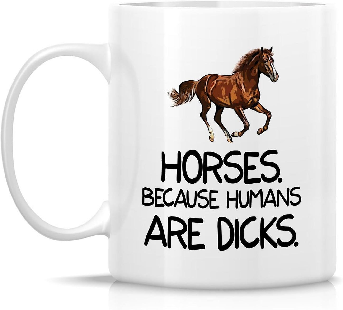 Taza cerámica 11oz para amantes de los caballos