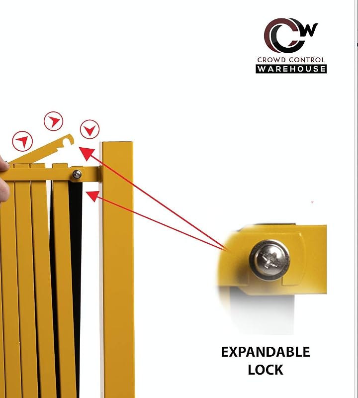 Barricada metálica expandible 16ft puerta seguridad