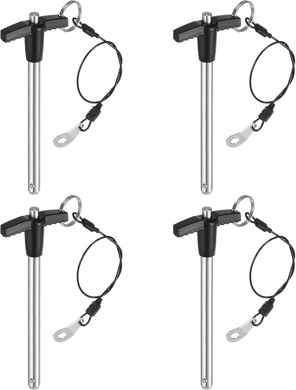 4 Pzas Pasadores Bloqueo T Acero Inox 8x80mm