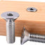 Tornillos avellanados 3/8-16 x 1 acero inox 304 10 pzas
