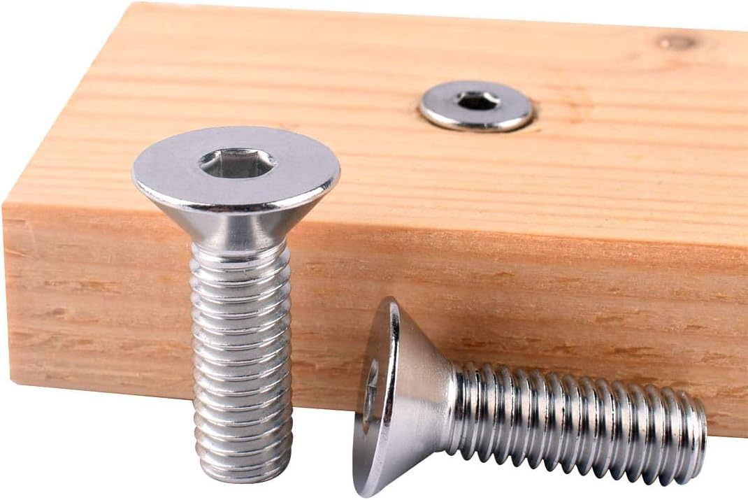 Tornillos avellanados 3/8-16 x 1 acero inox 304 10 pzas