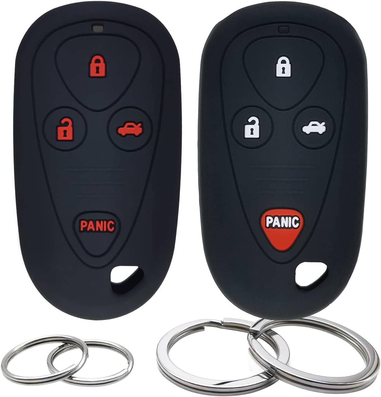 2 Pzas Funda silicona llavero 4 botones Acura