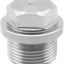 2 Pzas Enchufe Rosca Hexagonal Acero Inox M18x1.5
