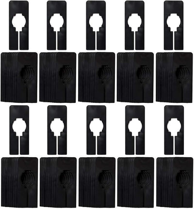 Kit 100 divisores rectangulares para ropa negro