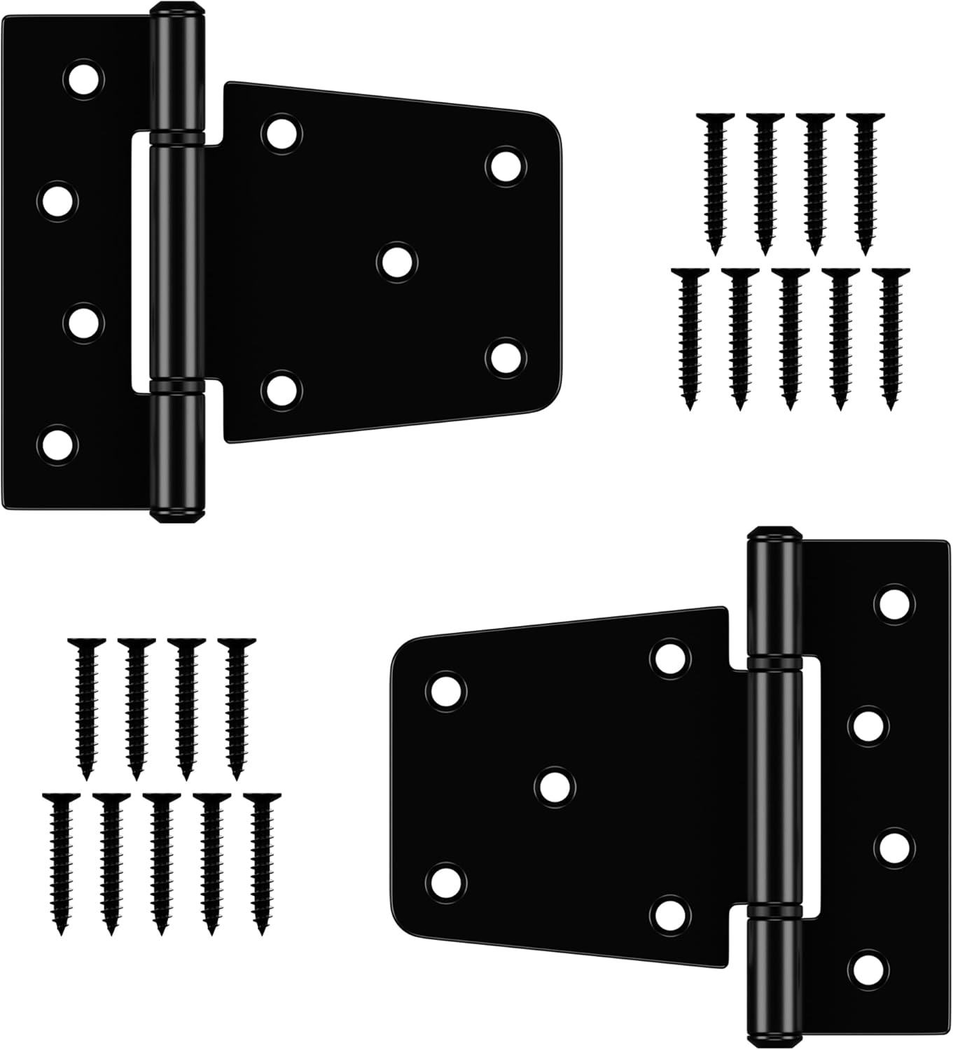Bisagras puerta hierro negro 3.5pulg correa extralarga