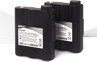 2 Baterías Ni-MH 6V 900mAh para Radio Midland GXT