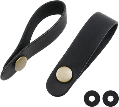 Cuerdas para guitarra cuero accesorios 2 Pzas Negro