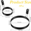 Set 8 Anillos Huevo 3.5pulg Molde Silicona Acero Inox