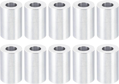Espaciadores aluminio M8 10 Pzas 0.32x0.63x0.98pulg