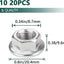 Kit 20 Pzas Tuercas Brida Métrica Acero Inox 304