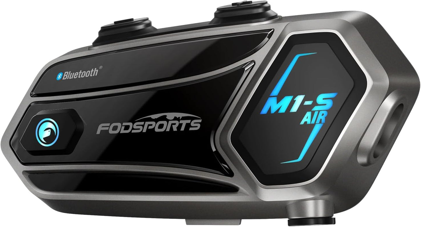 Auriculares Bluetooth para moto con intercomunicador 4 vías