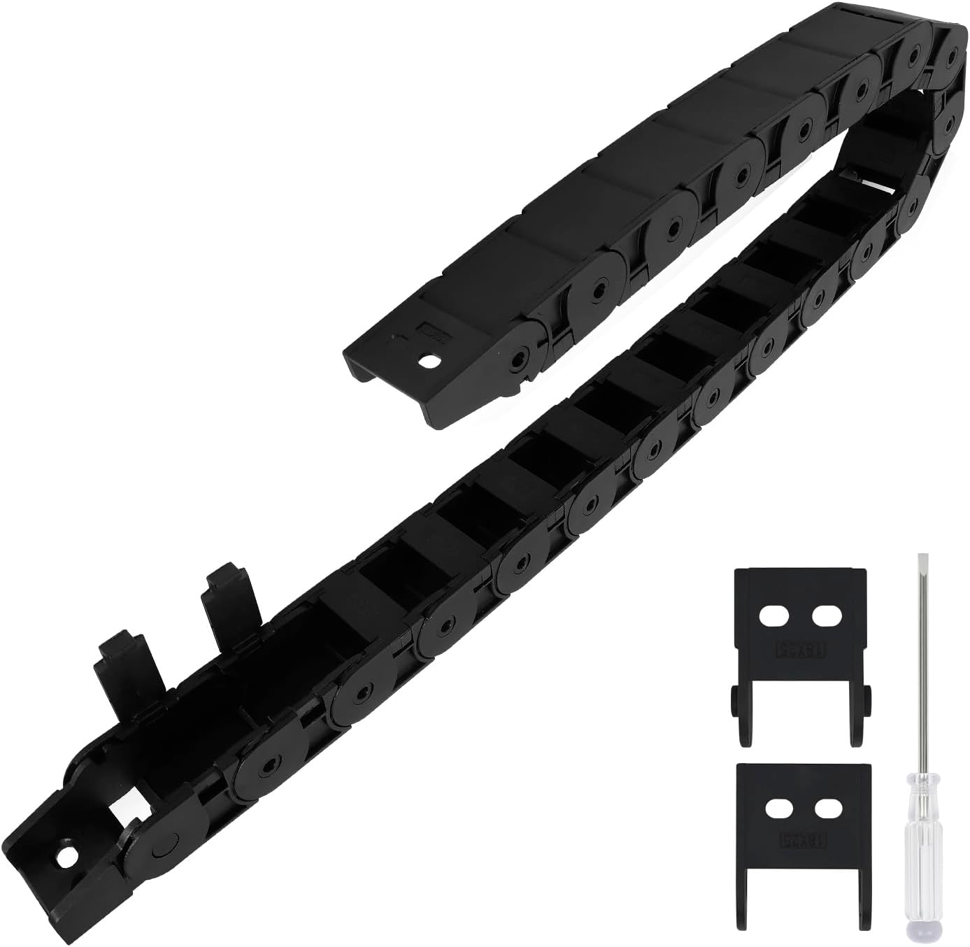 Cadena arrastre plástico negro 1m para CNC