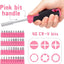 Set 63 Pzas Herramientas Rosa para Hogar y Oficina