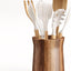 Soporte utensilios cocina 7.2pulg redondo madera negro mate