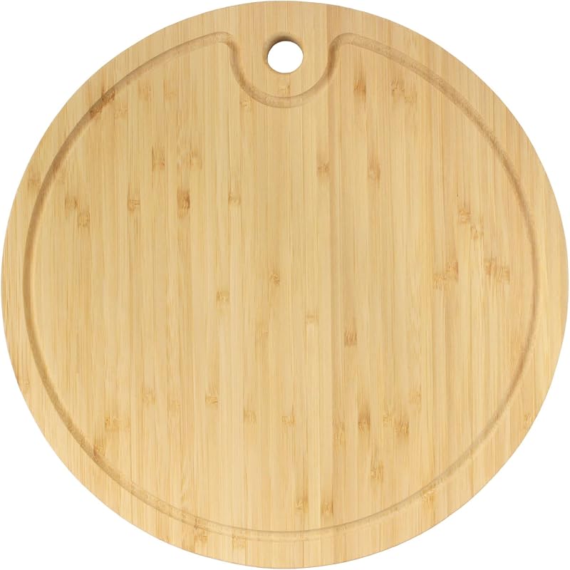Tabla redonda bambú para cortar 12pulg