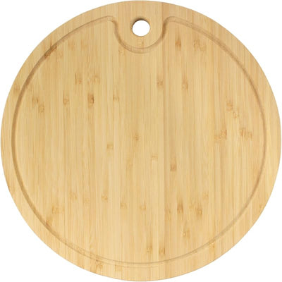 Tabla redonda bambú para cortar 12pulg