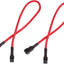 CPU con funda 3 pines cable ventilador caja rojo pack 2
