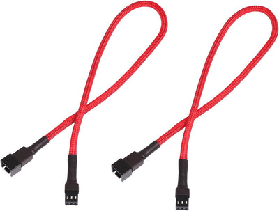 CPU con funda 3 pines cable ventilador caja rojo pack 2