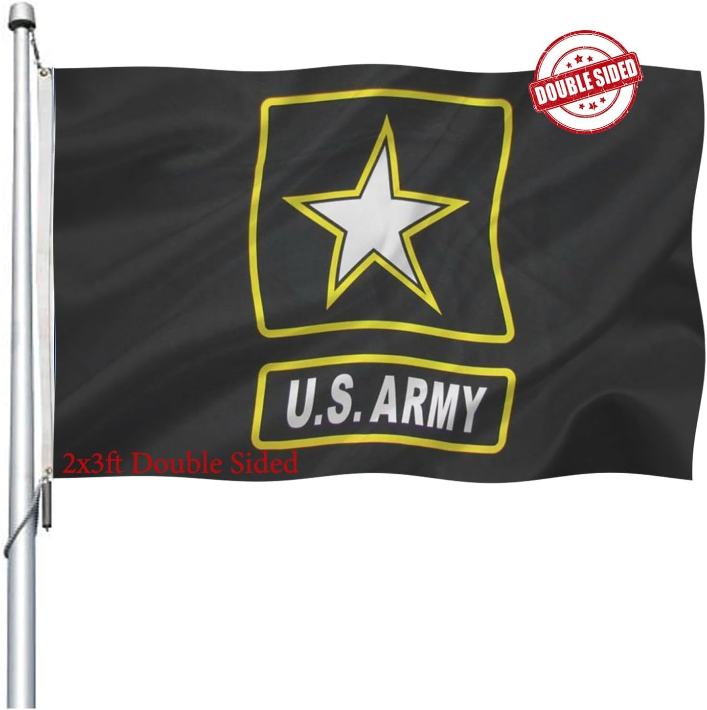 Bandera ejército EE.UU. 2x3 doble cara con ojales latón