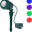 Luz led patio 120v 6500k lentes rgb púrpura 4 colores
