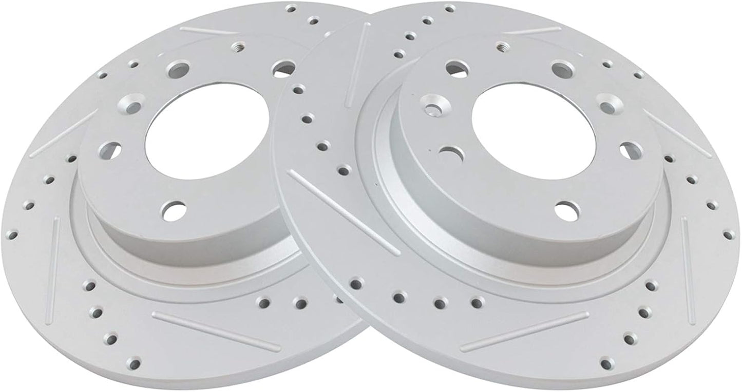 Rotores freno traseros ranurados Mazda 6 Ford Fusion 03-14