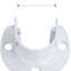 Soporte barra ducha U 4 Pzas acero inox 1-1/4"