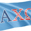 Bandera AXO USA 3x5" Letra Griega Hermandad Mujeres