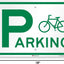 Letrero bicicletas aluminio reflectante 12x18pulg verde