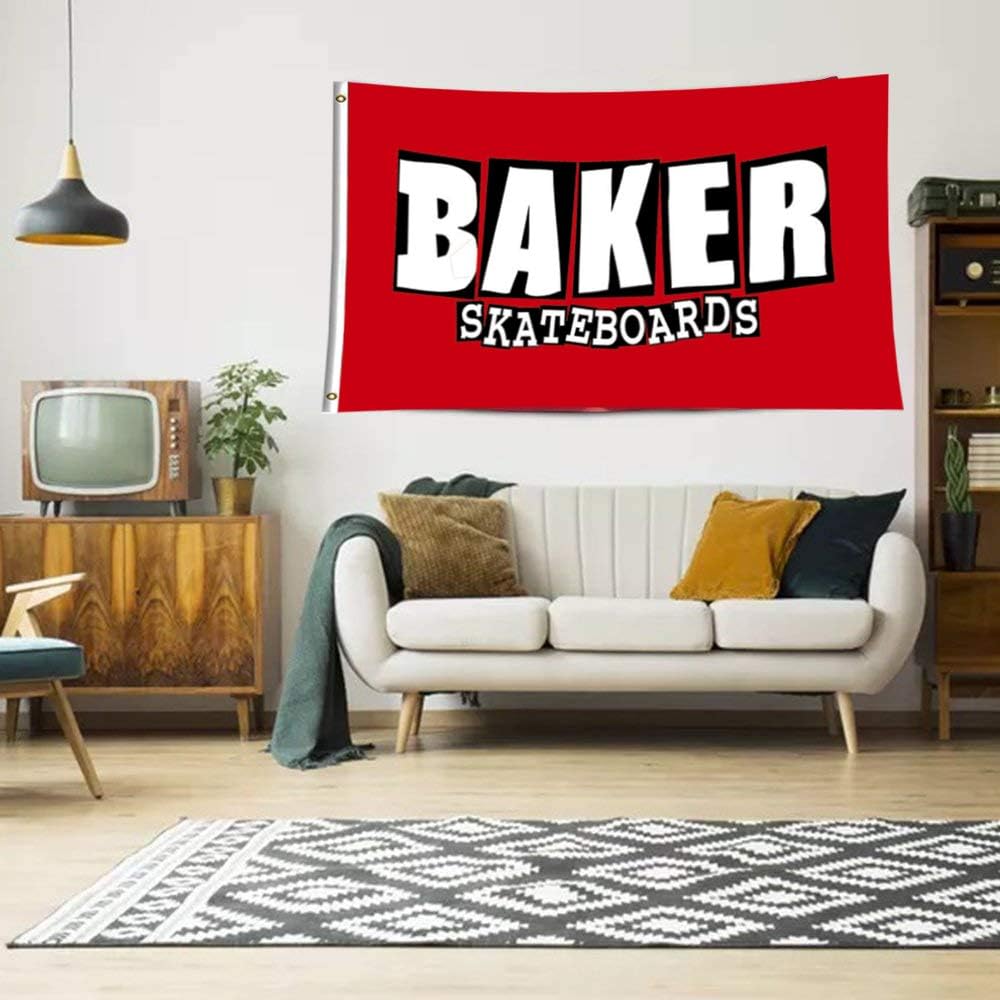 Bandera patinetas fanáticos panaderos 3x5ft color vivo
