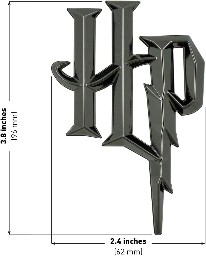 Insignia coche logotipo Harry Potter 3D negro cromado