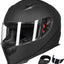 Casco integral motocicleta 2 viseras bufanda invierno DOT