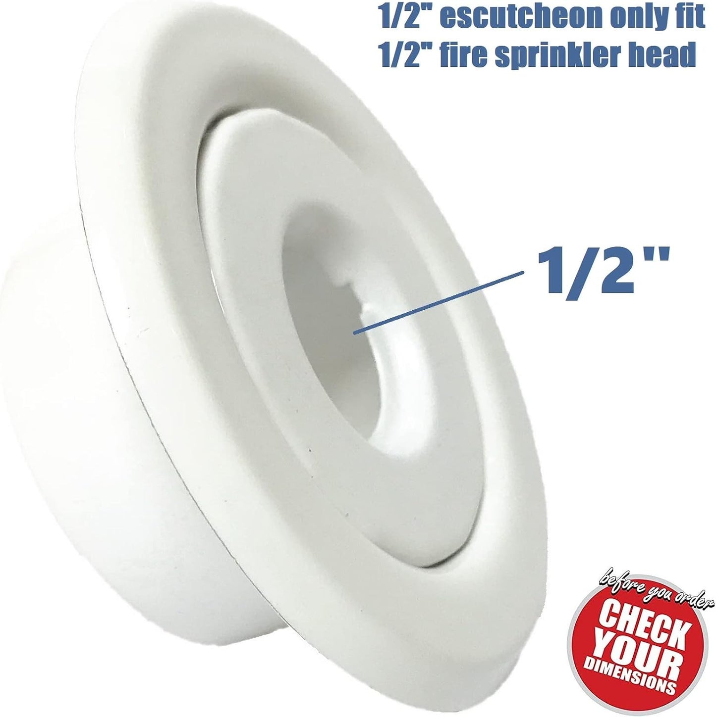 10 Placas Escudo Rociador IPS 1/2pulg Cubiertas Blancas