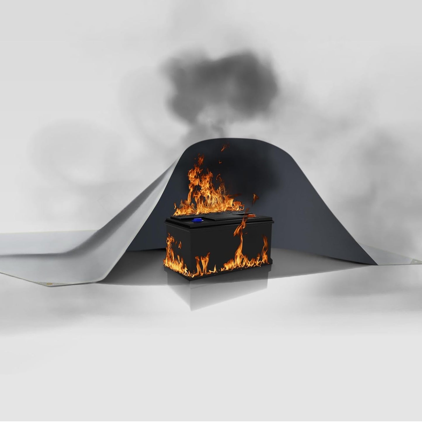 Manta de fuego para scooter eléctrico 79x79pulg gris