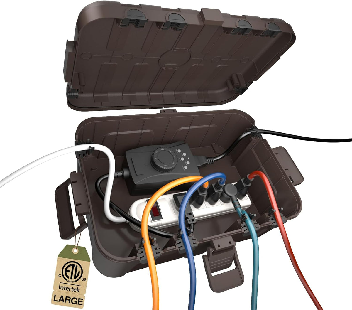 Caja eléctrica impermeable IP54 para enchufe y temporizador