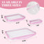 3 Pzas Bolsas Rígidas con Cremallera Rosa