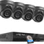 Sistema seguridad 4 cámaras IP 5MP domo AI NVR 4K
