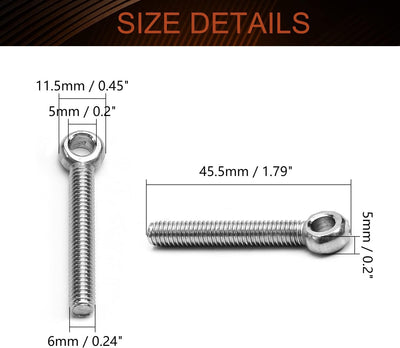Perno M6 x 1.575" acero inox 304 para renovación hogar