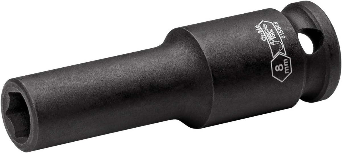 Enchufe impacto 3/8pulg acero molibdeno cromado 6 puntos