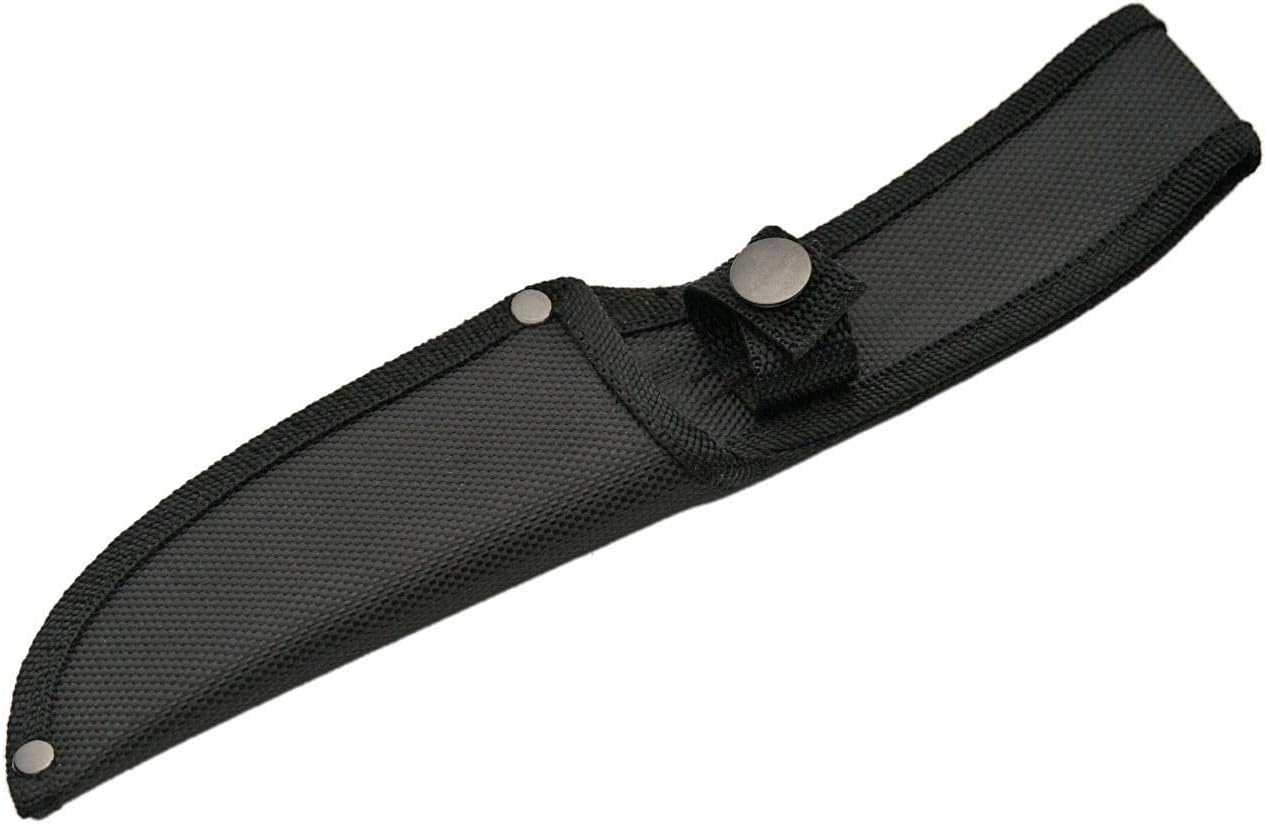Cuchillo campamento 10pulg acero inox mango madera funda