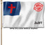 Bandera cruz cristiana 2x3pulg nailon doble cara latón
